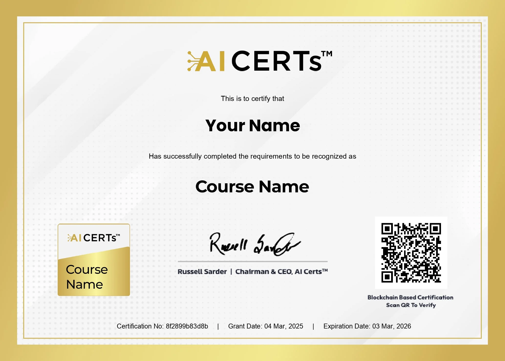 certificate